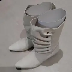 ウエスタンブーツ　白のサムネイル