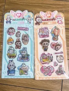 ラブブ 水フレーク入りシール2点セット