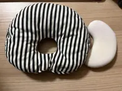 エスメラルダ　ベビー枕 ドーナツ枕 ストライプ柄 インサート付き
