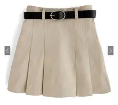GRL ベルトインパン地付きプリーツミニスカート［gn85］