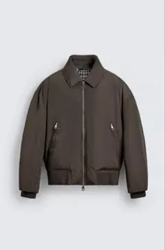 ZARA コントラストキルティングボンバージャケット