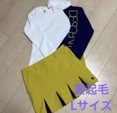 美品　デサント　ゴルフ　トップス　スカート　セットアップ　裏起毛　秋冬　L