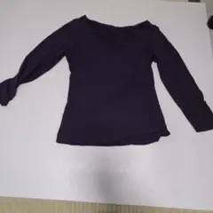 H525 紫色の長袖トップス　白　L　二点