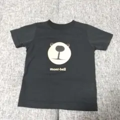 美品★モンベル キッズ モンタベア Tシャツ 100 ブラック 吸汗速乾のサムネイル