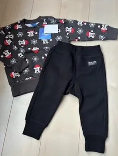 新品　裏起毛　トレーナー　パンツ　ミッキー　ミニー　クリスマス