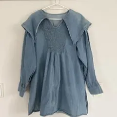 N. エヌドット デニムブラウス　チュニック　トップス