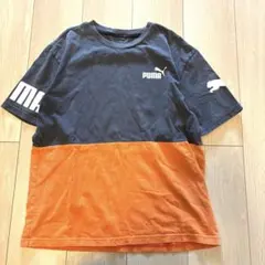 PUMA ネイビー/オレンジ TシャツM3101番