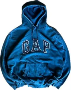 GAP 青 フード付きパーカー