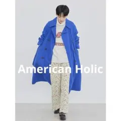 American Holicトレンチコート アウター ブルー アメリカンホリック