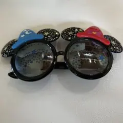 ディズニー　ミッキーとミニーの耳付きサングラス
