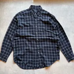 90s Ralph Lauren BIG shirt　S ネイビーチェック