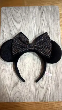 ディズニー リボン付き　ミッキー耳 カチューシャ