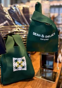 新品　ディーンアンドデルーカ　DEAN&DELUCA ニットバッグ　グリーン緑