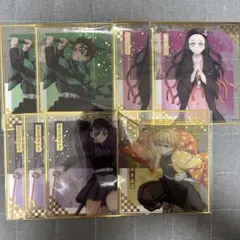 アニプレックスオンラインくじ　鬼滅の刃　F賞　クリア色紙　8枚セット