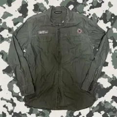 ミリタリー アメカジ✨️BUNDESWEAR ミリタリーシャツ olive