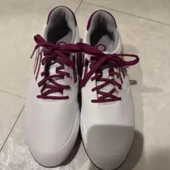 最終お値下げ　adidas ゴルフシューズ ホワイト/パープル