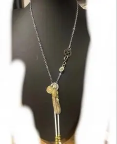 全金フェザーネックレス