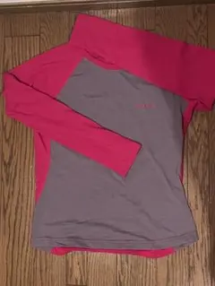 mont-bellラグランスリーブ ロングTシャツ 赤/グレー