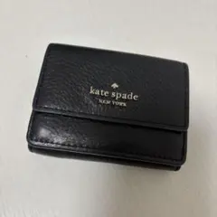 kate spade 黒 三つ折り財布