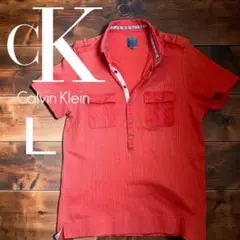 カルバンクライン　 ポロシャツ L オレンジ　CKのサムネイル