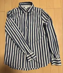 gap ネイビーとホワイトストライプ長袖シャツ XS