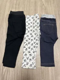 レギンス　ズボン3点セット パンツ 80