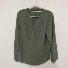 SHEIN オリーブグリーン 長袖シャツ 0XL
