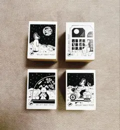 新品未使用　niconeco zakkaya 九ポ堂　スタンプ　はんこ　4点