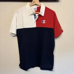 【新品・未使用】 Champion ポロシャツ トリコロール Lサイズ