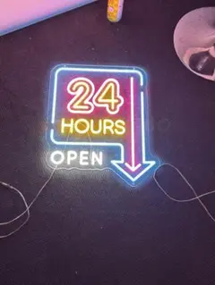 24時間営業 ネオンサイン