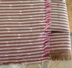 裏地 レッド×シルバー ペイズリー