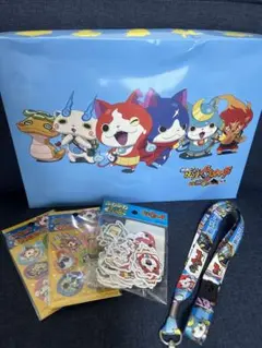 妖怪ウォッチタオル　シール　ストラップセット