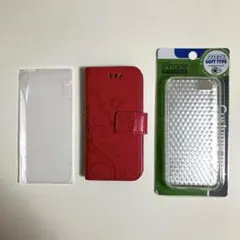 iPhone SE/5/5Sケース ガラスフィルムセット