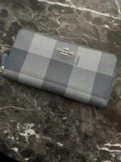 COACH チェック柄 長財布