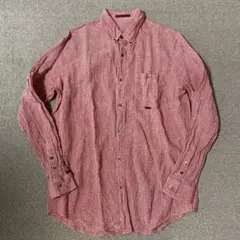 【新品未使用/日本製】パパス　赤 チェック柄 ボタンダウンシャツMサイズ