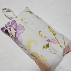 【48】スリムボックスティッシュカバー　紫花