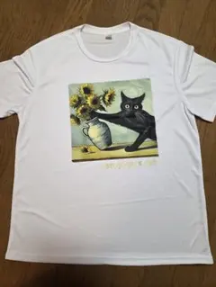 バン・ゴッホの猫 Tシャツ Mサイズ　パロディ　グラフィック　猫動物　可愛い