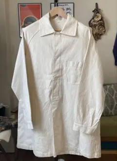 50s French vintage ブッチャー ジャケット/肉厚 プルオーバーのサムネイル