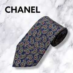 【極美品】シャネル CHANEL ペイズリー柄 高級シルク ネクタイ イタリア製