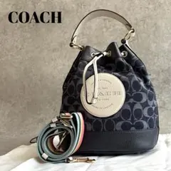 ✨美品✨コーチ　デンプシー　ドロー　ストリング　ショルダーバッグ　巾着　ブラック 2025年最新】コーチ デンプシー 巾着の人気アイテム - メルカリ