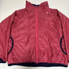 Paradiso レディーステニスウエア フード付き赤とネイビーリバーシブル