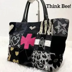 【美品】シンクビー ジャックビー トートバッグ　パッチワーク　肩がけ