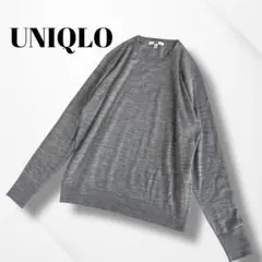 UNIQLO/ユニクロ/レディース/メリノクルーネックセーター/グレー/L