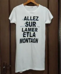 平成ギヤルy2k　 テキストプリント Tシャツ ホワイト　ロング