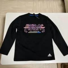 adidas 長袖カットソー 黒 グラフィックプリント