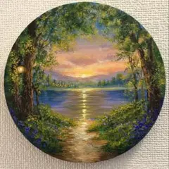 アクリル絵画 風景画 原画　優しい時間