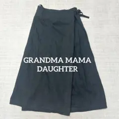 Grandma mama daughterリネンタックロングラップスカートのサムネイル