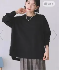 新品★AMERICAN HOLIC バイパチサイドスリットニットプルオーバー