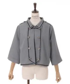 axes femme ナポレオン風ショートケープ グレーのサムネイル
