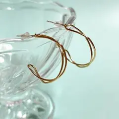 ピアス　ダブルライン　スタッドピアス　未使用